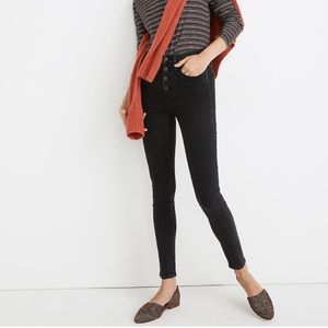 Madewell 10" High-Rise Skinny Jeans Button-Front Edition Size 27